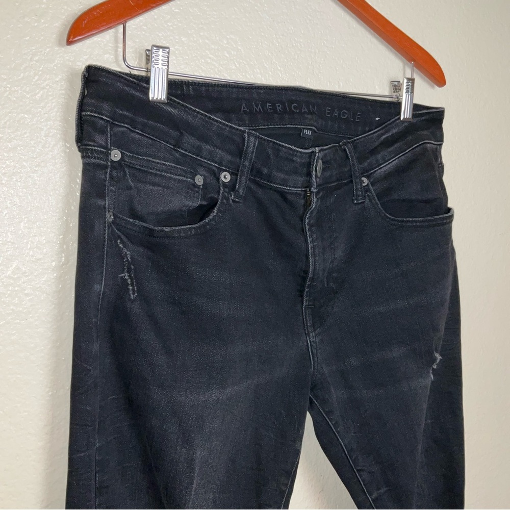 American Eagle Distressed Skinny Jeans SIZE 34x34 - Picture 4 of 11